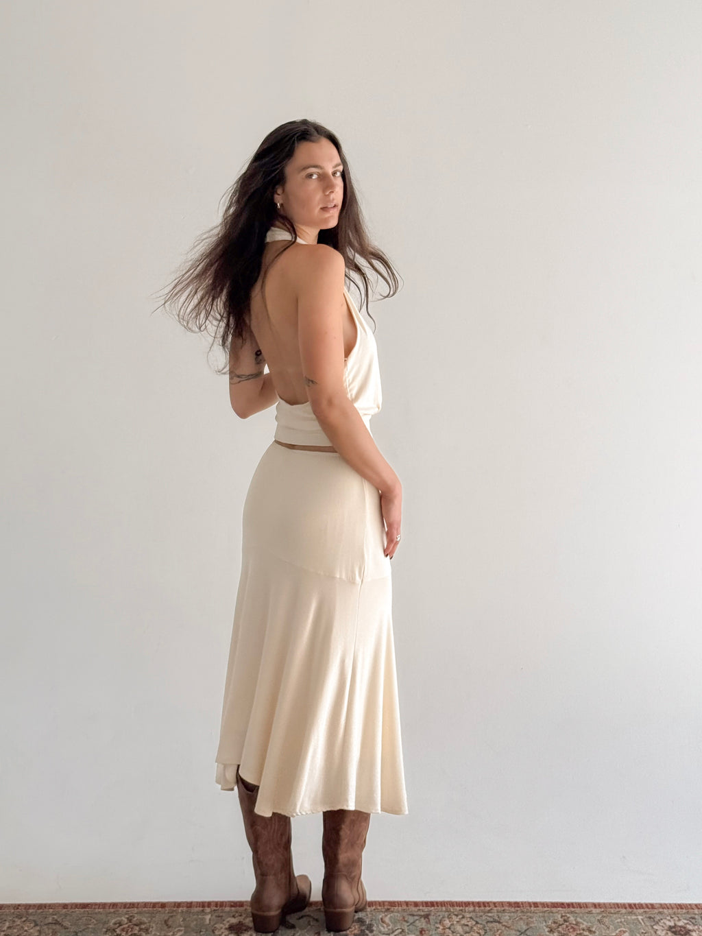 JOSEPHINE Soft Drape Midi Skirt