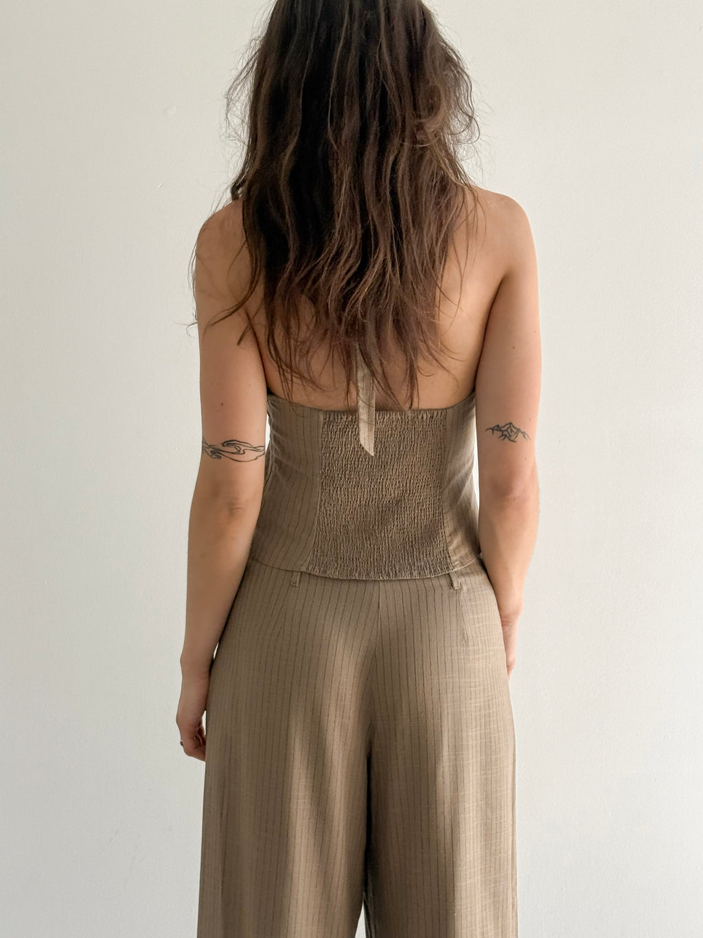 CARA Pinstripe Wide Leg Trousers