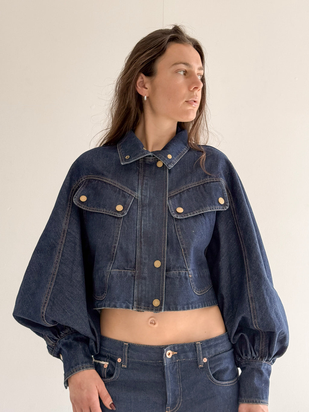 OAKLEY Puff Sleeve Denim Jacket
