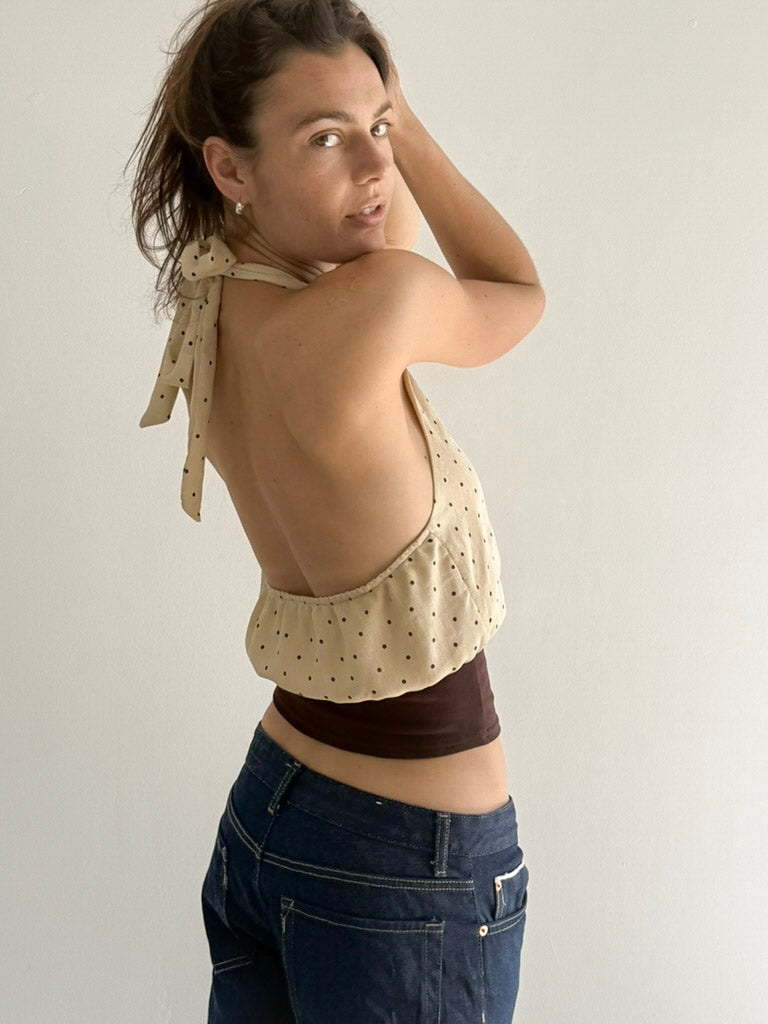 PIA Polka Dot Halter Top