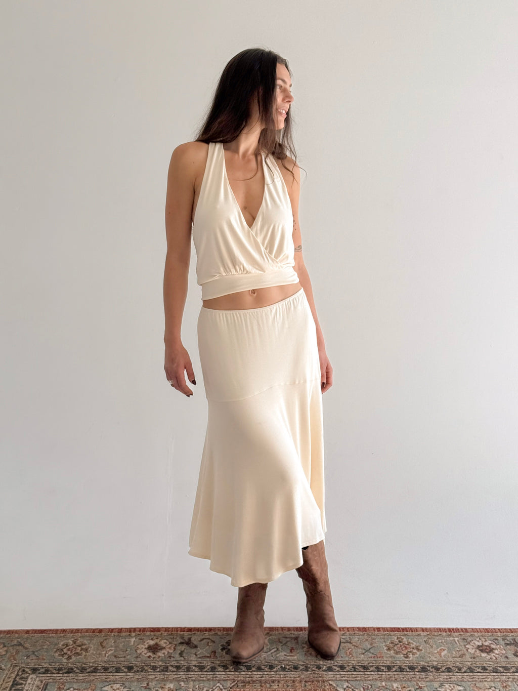 JOSEPHINE Soft Drape Midi Skirt