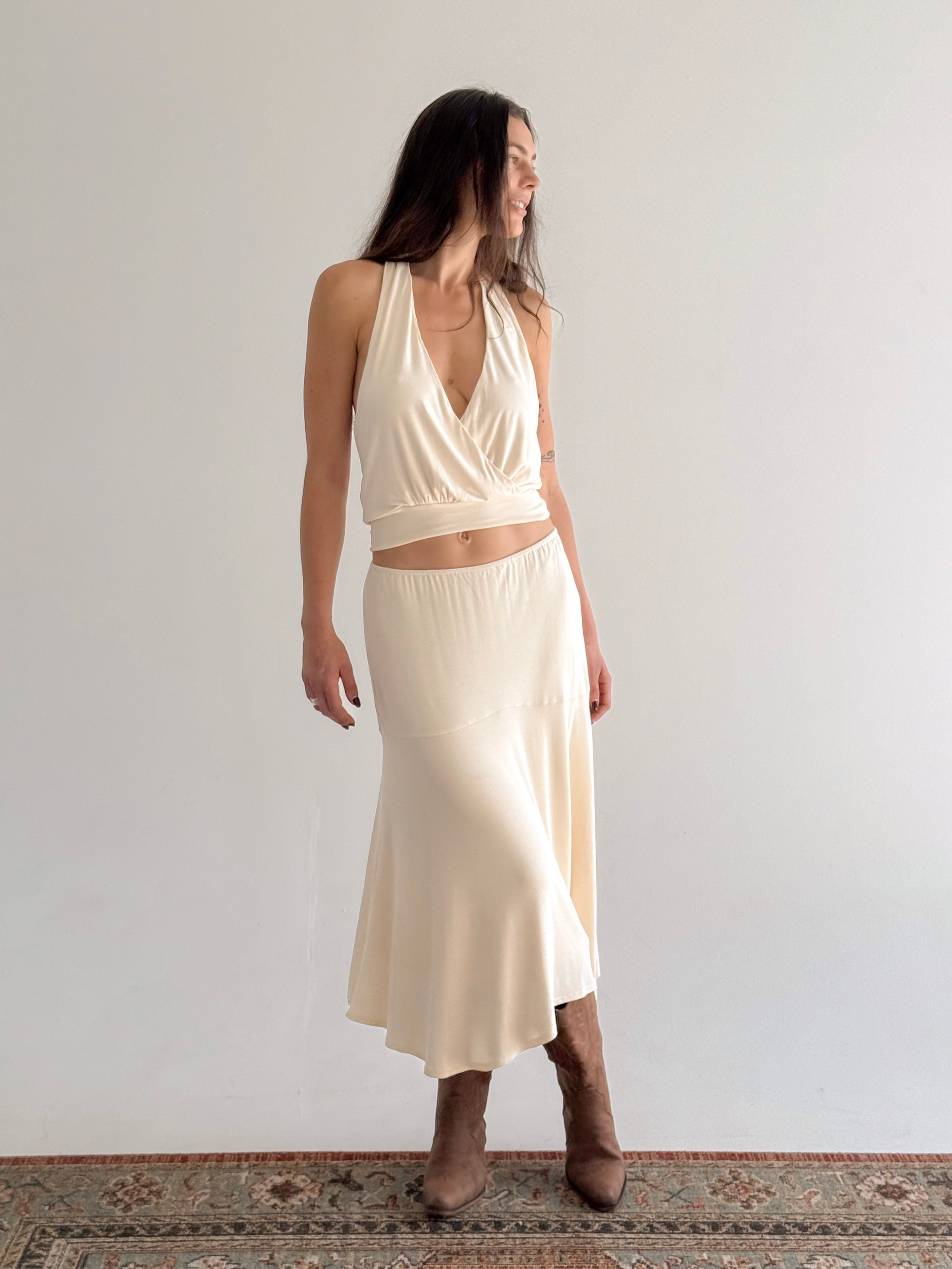 JOSEPHINE Soft Drape Midi Skirt