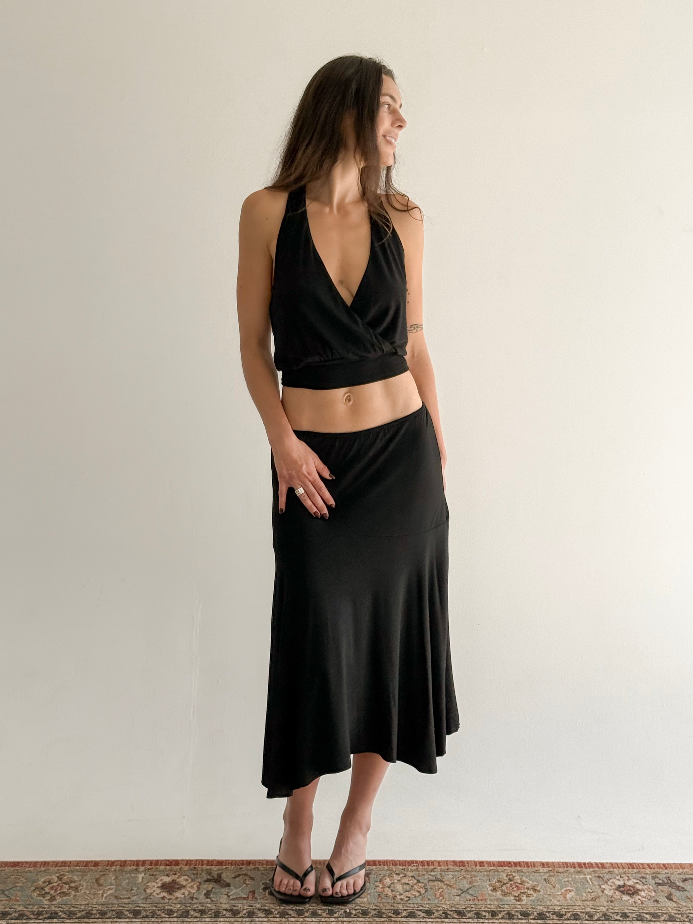 JOSEPHINE Soft Drape Midi Skirt