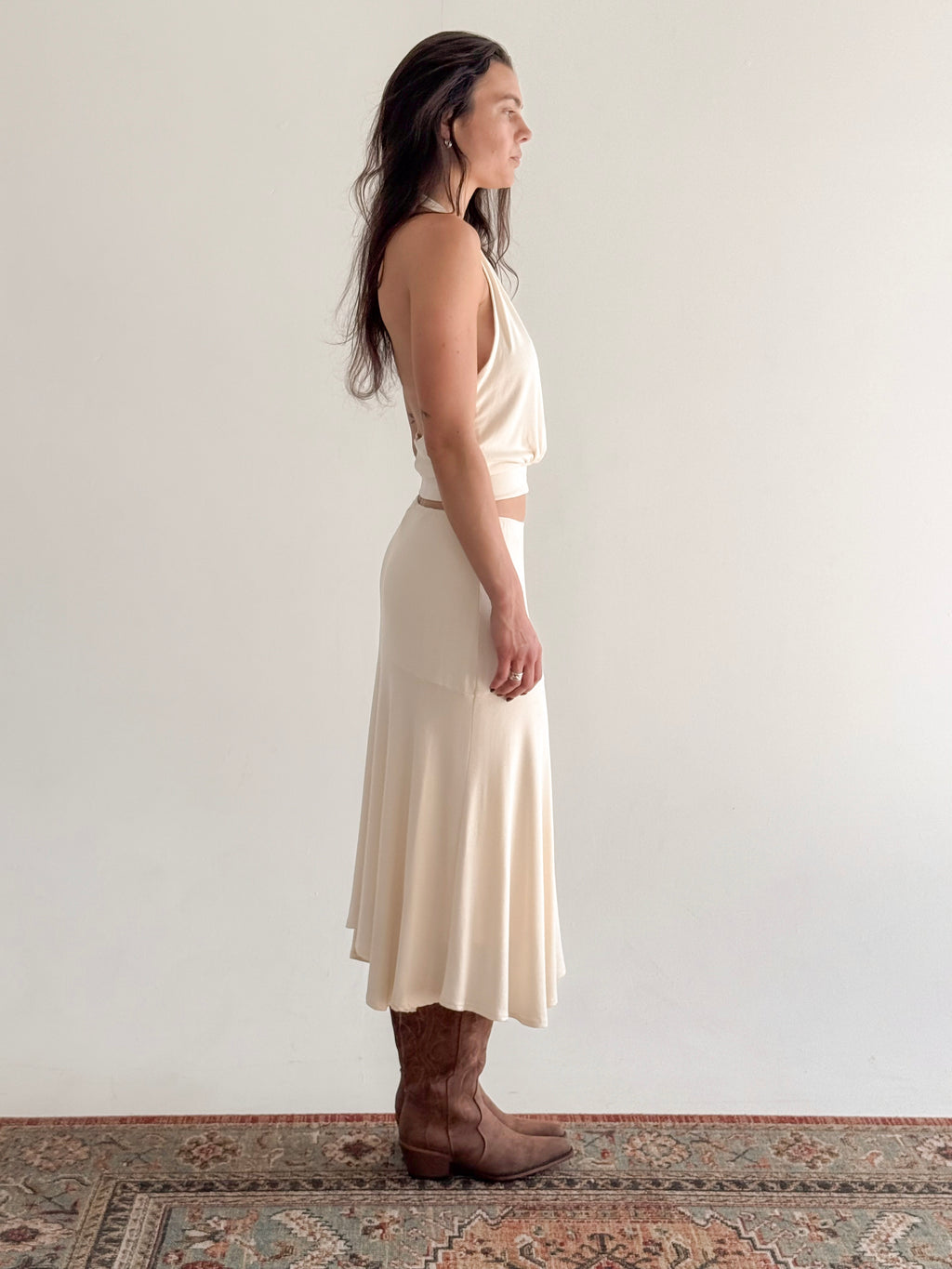 JOSEPHINE Soft Drape Midi Skirt