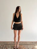 CAMILLE Polka Dot Ruffle Mini Skirt
