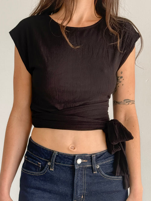 ASHLEY Wrap Tie Top